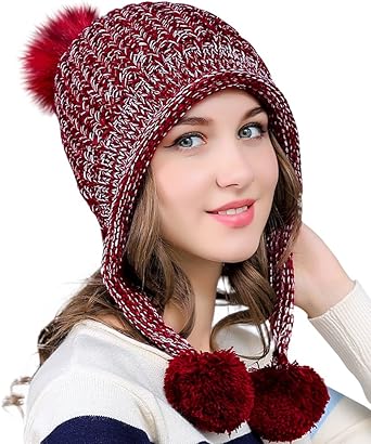 womens winter hat with flaps