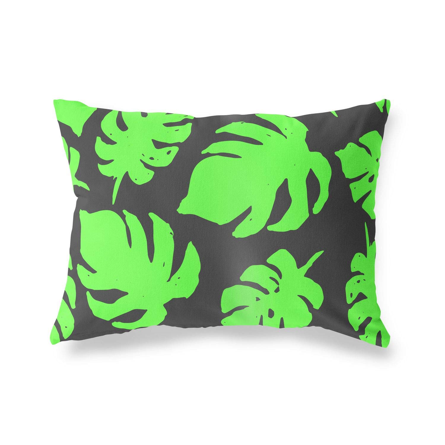 BonaMaison Decorative Cushion Cover, Neon Green Fume Throw Pillow Covers, Home Decorative Pillowcases for Livingroom, Sofa, Bedroom, Size: 45X60 Cm - Designed and Manufactured in Turkey