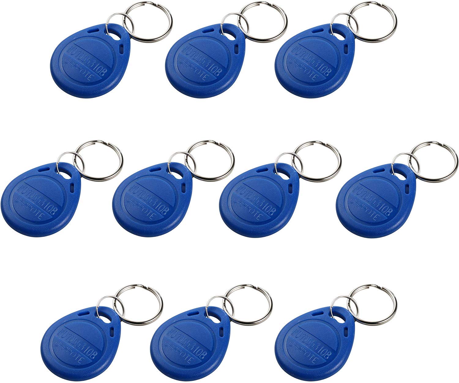UHPPOTE Proximity 125KHz RFID Keyfob for Door Access Control (Read Only, Color Blue, Pack of 10)