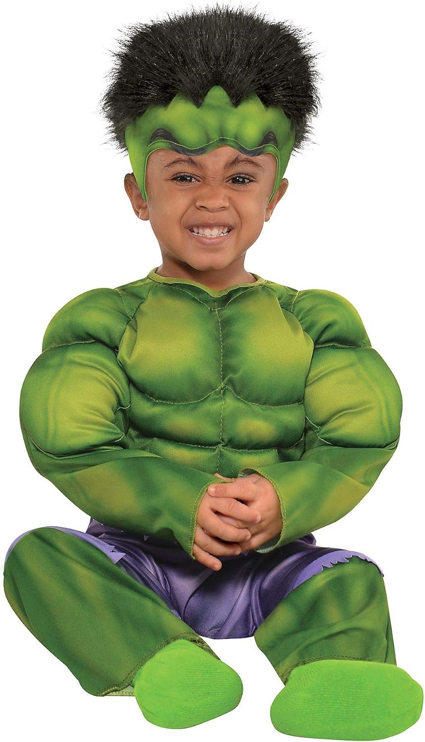 Suit Yourself Classic Hulk Muscle Halloween Costume for Babies, Size 12-24 Months, Includes Jumpsuit and Hat