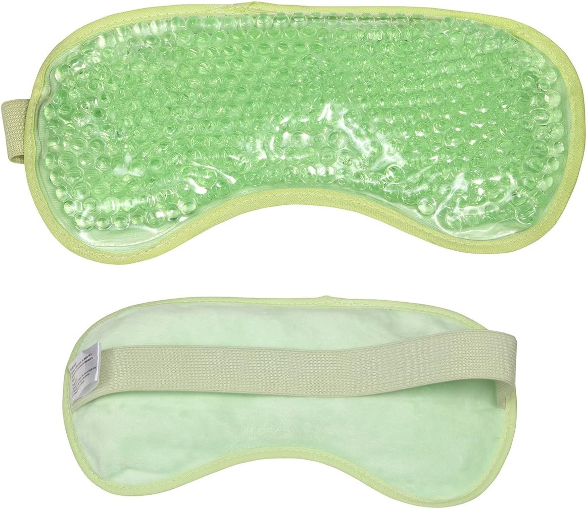 Ariel Edge Gel Eye Mask 2.0 with Eye Holes -Aqua Pearls™Hot Cold Compress Pack Eye Therapy with Eye Hole(Off-White): Health & Personal Care