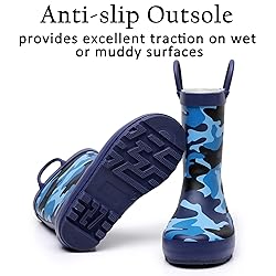 LANCDON Toddler Rain Boots for Boys and Girls