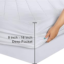Utopia Bedding Quilted Fitted Mattress Pad, Twin