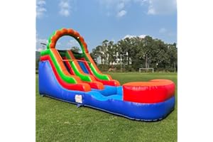 INFLATABLEGAGA 21FT(L) Commercial Water Slide for Adults Kids, 100% PVC Inflatable Adult Water Slide with Blower and Water Tube, Giant Big Blow Up Water Slides for Backyard Outdoor, 21x9x12ft