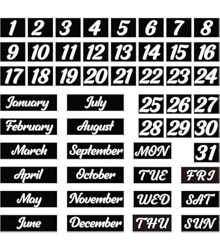 Magnets For Whiteboard Colorful Magnetic Calendar Set - Reusable Date Numbers & Fun Holiday Magnets For Fridge Organization Magnetic Calendar Accessories