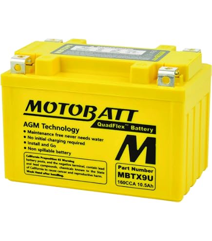 Motobatt MB5.5U AGM Batterie – Hochleistungsstark, Auslaufsicher, Mit 4 Anschlüssen
