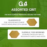 G4GADGET Sandpaper Assorted Pack 10 Sheets Coarse Medium Fine 60 100 150 view 5