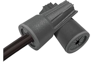 GKOLED 30PCS AWG #22-8 Waterproof Wire Connectors, Silicone Filled Outdoor Electrical Screw Terminals, Wire Splice Connector for LED Landscape Lighting, Patio and Deck Lighting, Dark Gray