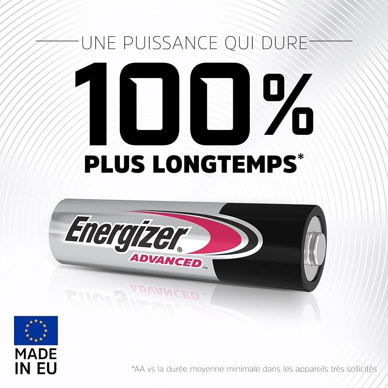 Advanced Piles AA (Lot de 24) LR6, 1,5V, Haute Performance