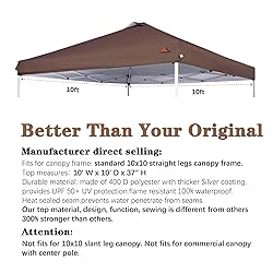 SCOCANOPY 10x10 Replacement Top with Air Vent for