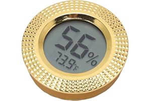 Cryfokt Digital Hygrometer, High Precision Cigar Box Temperature and Humidity Meter, Integrated Design, ABS Material