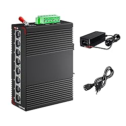 Lynxcel 8 Port Gigabit DIN-Rail Industrial Ethernet