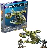 MEGA Halo Toy Vehicles Building Sets, UNSC Hornet Recon Aircraft with 2 Poseable, Collectable Micro Action Figures and Accessories