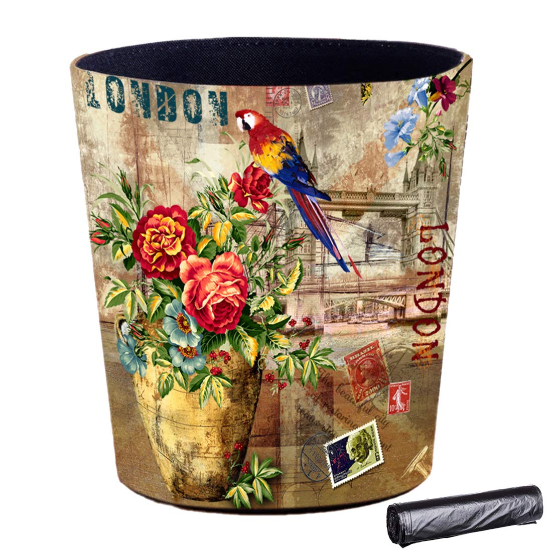 Ruiyif Deskside Waste Basket Decorative Trash Can Without Lid
