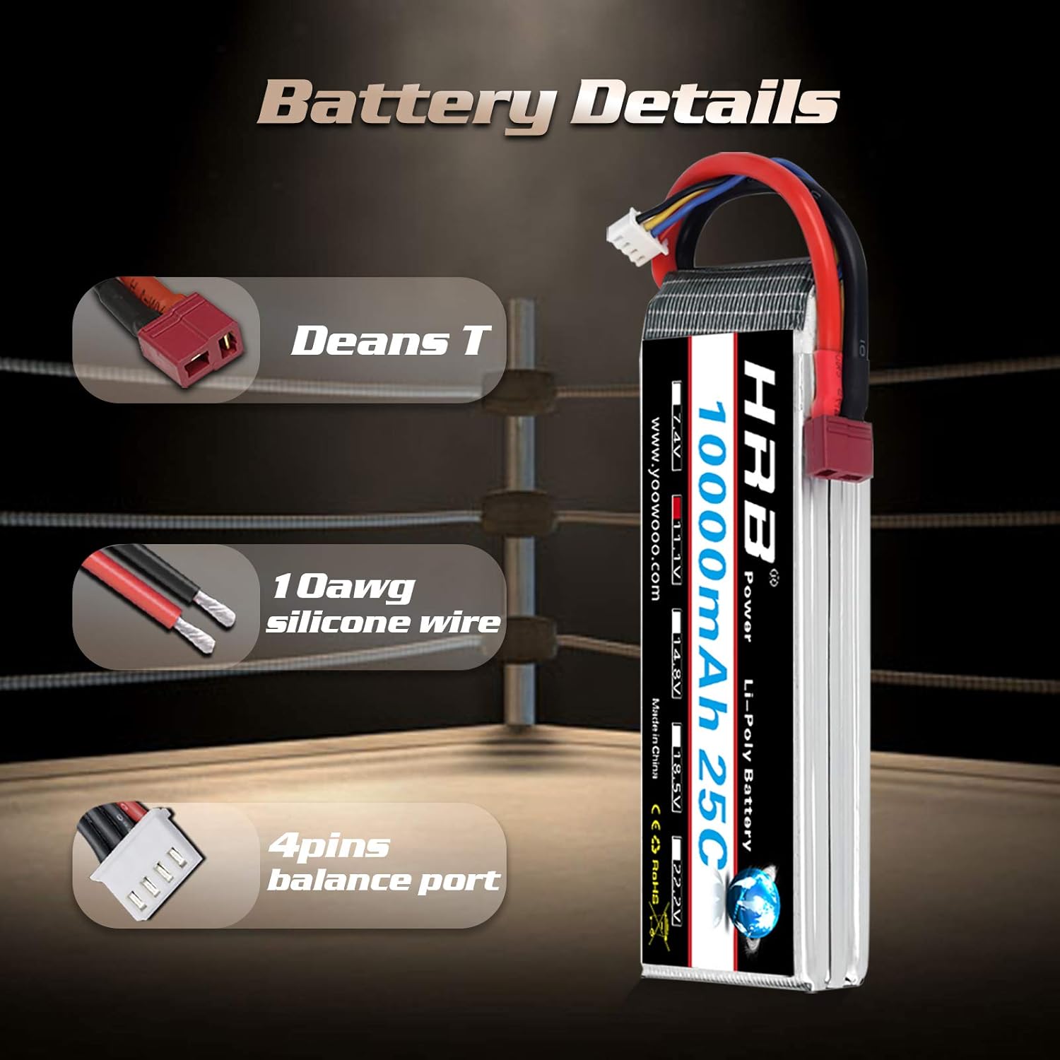 Amazon Com Hrb 3s 10000mah 11 1v 25c Rc Lipo Battery With T Plug For Helicopter Car Dji Drone Fpv Camera Photo