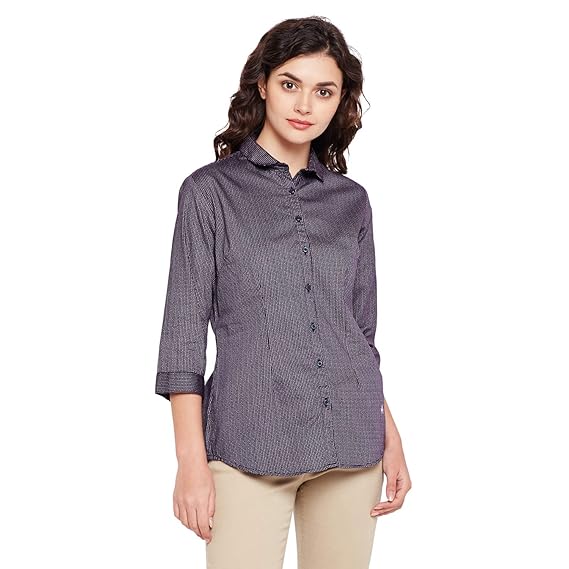 Buy Crimsoune Club Purple Printed Slim 