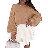 PRETTYGARDEN Sweaters for Women 2026 Fall Chunky Knit Long Sleeve Crew Neck Oversized Pullover Tops Winter Fashion Clothing