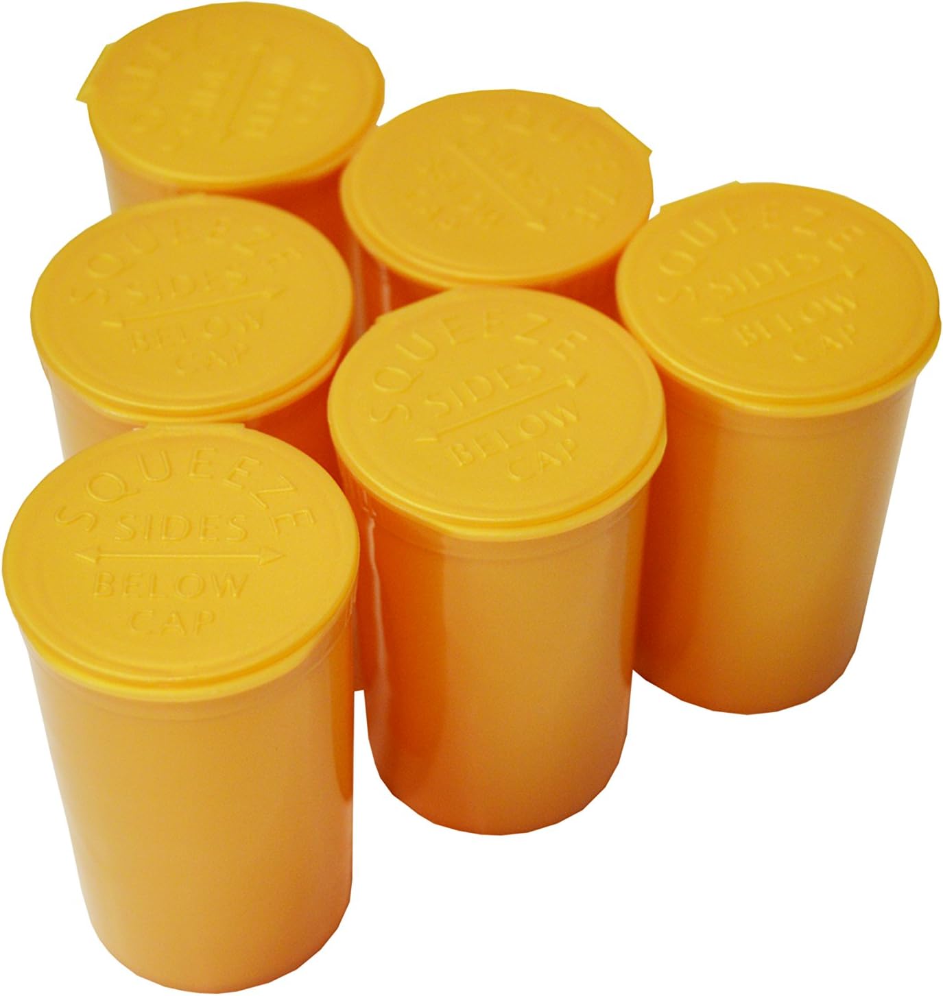 100x Solid Gold Pop Top Containers 80ml Squeeze Vial Medical Pill Box 19 Dram Bottles