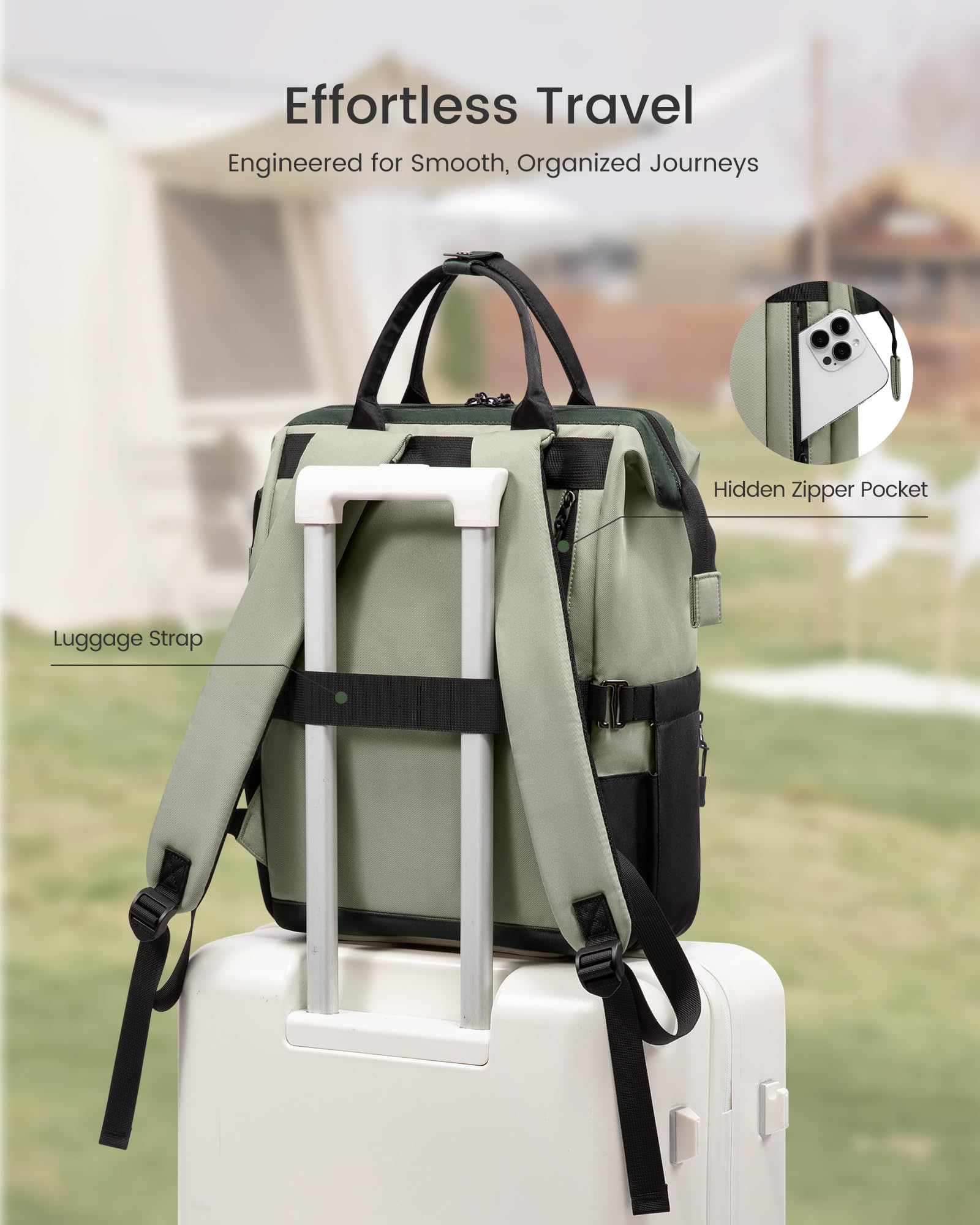 LOVEVOOK Laptop Backpack for Women, 15.6 Inch Travel Backpack for Work College Business, Water Resistant Teacher Nurse Bag with Large Capacity, School Bookbag Bags Cute Daypack for Woman Girls