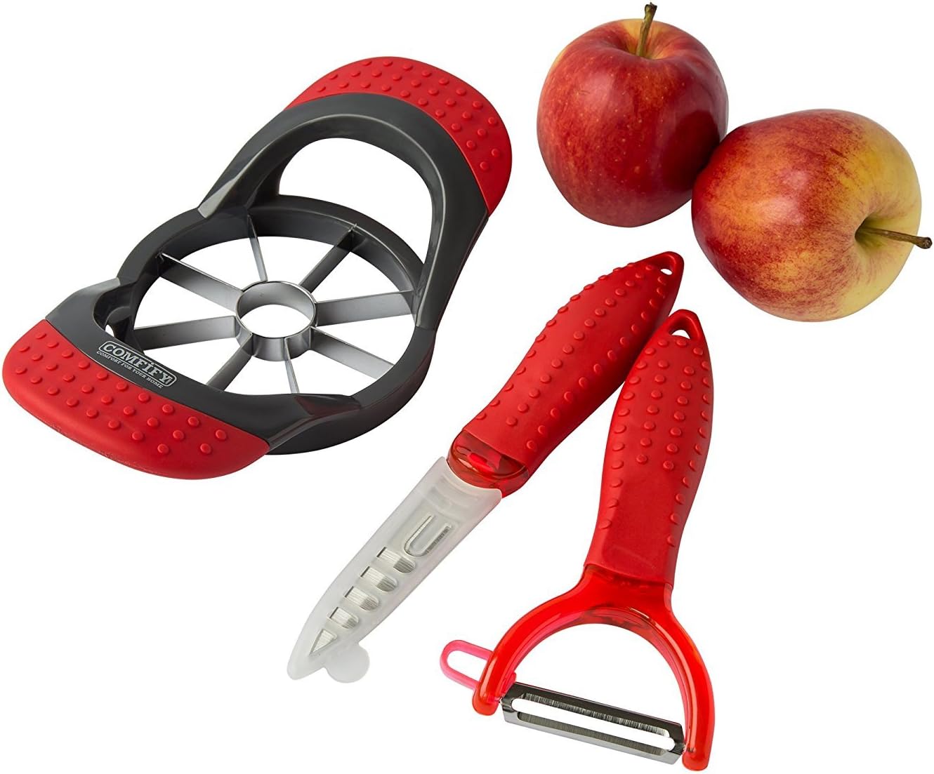 Apple Peeler, Slicer / Corer, Fruit Knife 3 Piece Set By Comfify