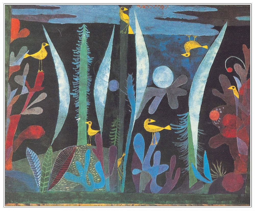 Artopweb KLEE - Paesaggio Con Uccelli Gialli (Decorative Panel)