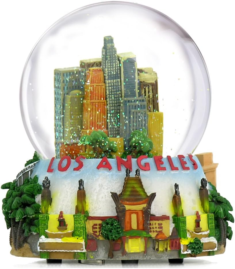 California Los Angeles Snow Globe Musical 5.5" Souvenir from California Snow Globes Collection