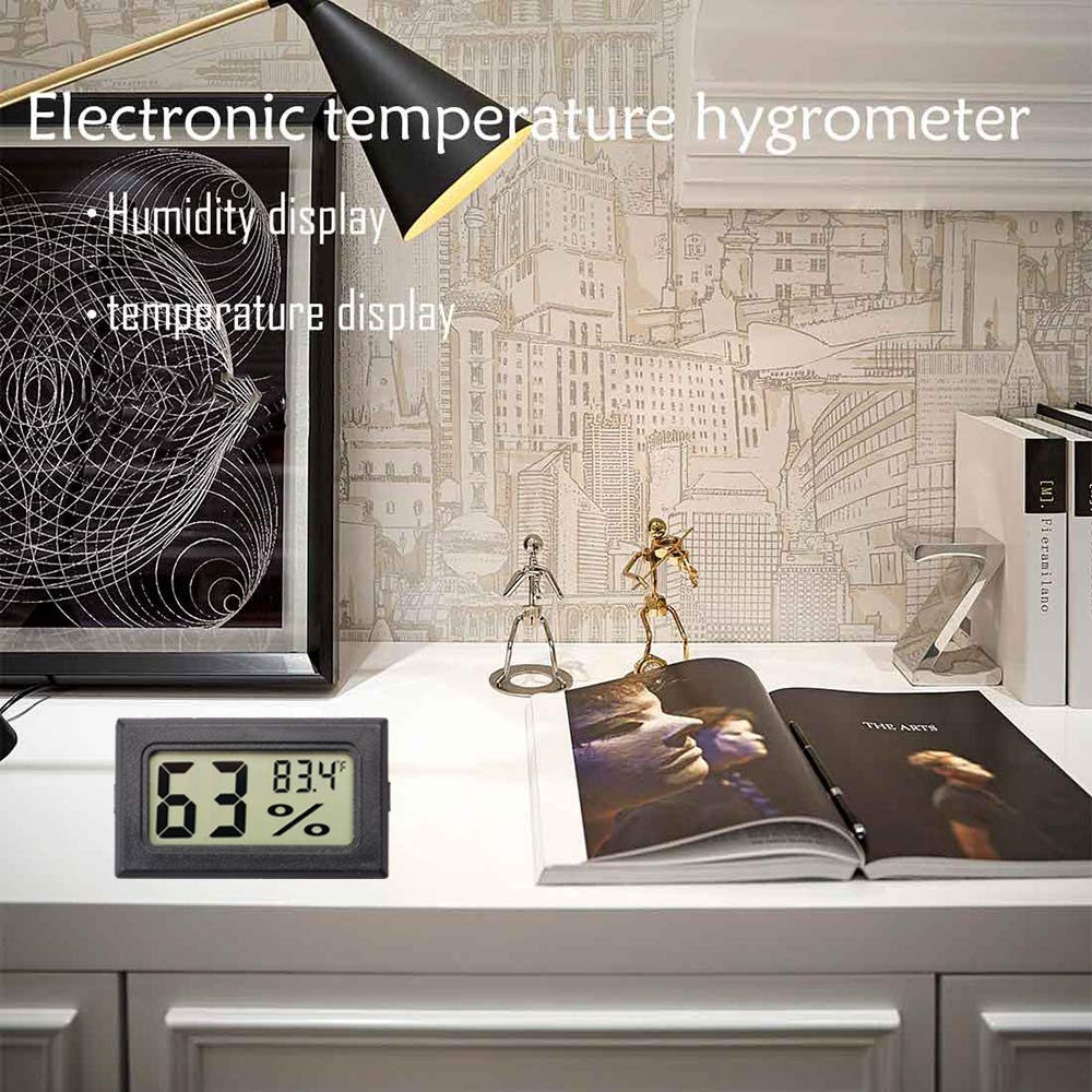 AUTIDEFY Mini Digital Electronic Temperature Humidity Meters Gauge Indoor Thermometer Hygrometer LCD Display Fahrenheit (℉) (3 Pack)