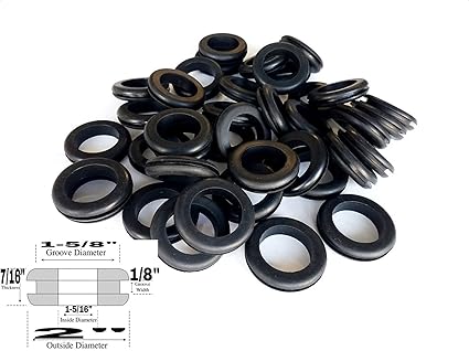 25 Rubber Grommets 1 5 16 Inside Diameter 1 8 Groove Width Fits 1 Pvc Pipes Amazon Com Industrial Scientific