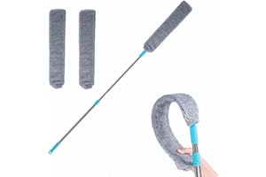 Retractable Gap Dust Cleaner Under Appliance Microfiber Duster Dust Brush with Extension Pole (36 to 55 inches) Cleaning Dust