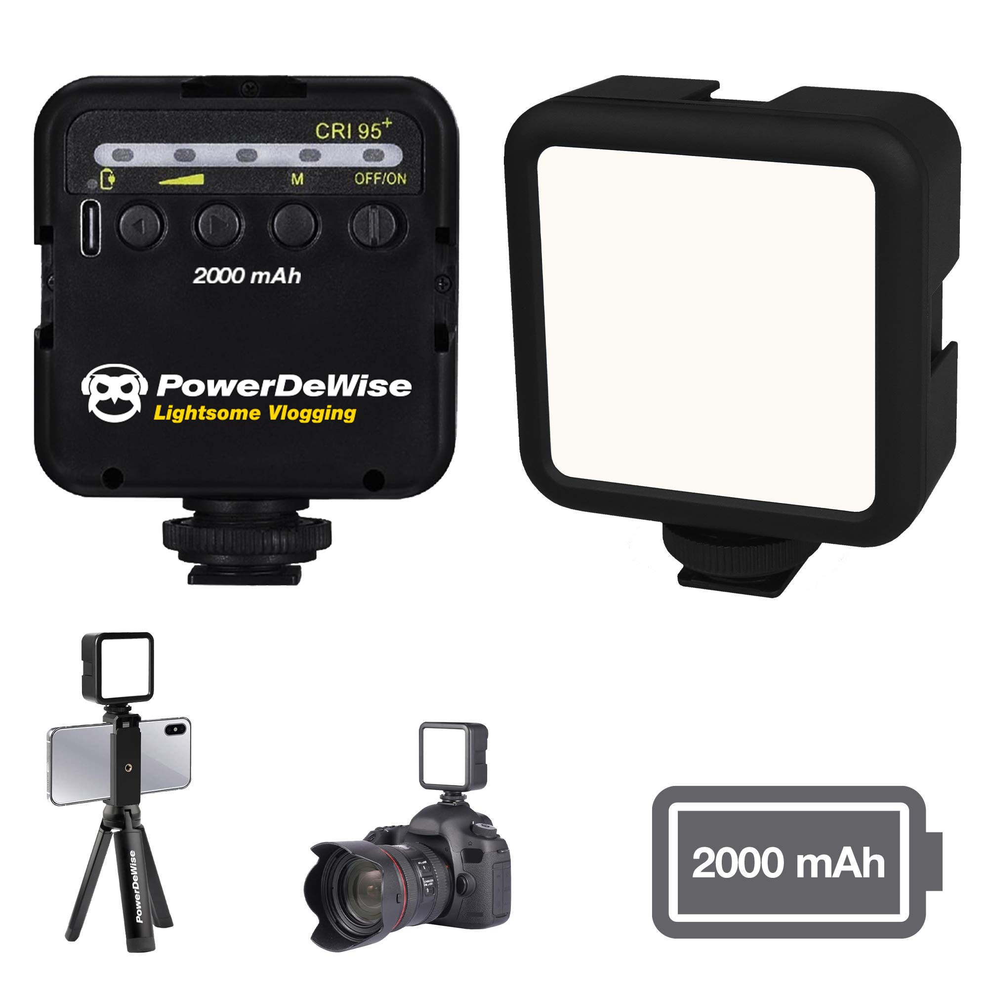 PowerDeWise Video Conference Lighting Dimmable Led Light Easy 3 Cold Shoe Mount On Phone Tripod Video Camera Portable Light Best Gifts for Teenage Girls TIK Tok Lights