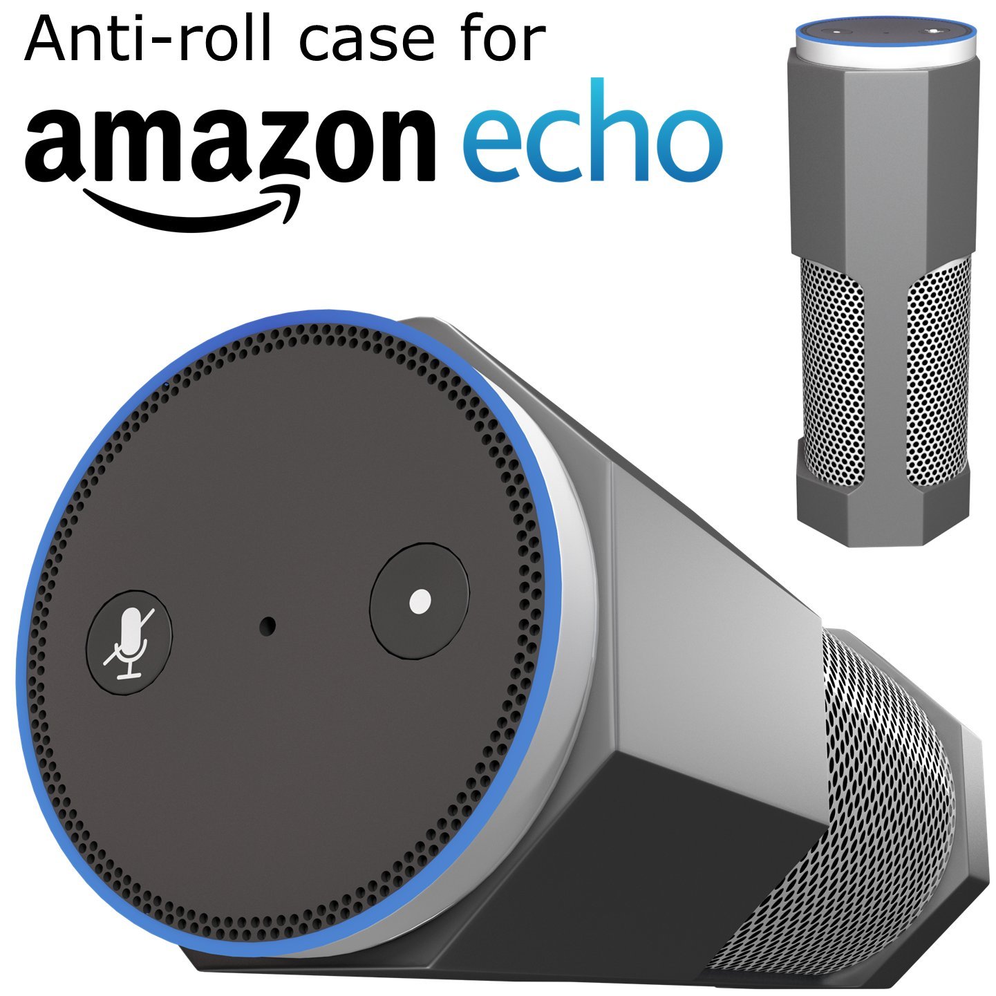 Amazon Echo Case Cover Stand [AntiRoll] Silicone
