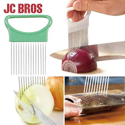 Buy 1pcs Onion Cutter Aid Holder Stainless Steel Vegetable Slicer