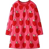 Hongshilian Girls Cartoon Dress Applique Party Dresses Casual Jersey Cotton Long-Sleeved