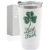 Onebttl Irish Gifts for Women Men, 20oz Insulated Stainless Steel Tumbler with Lid and Straw, Best Irish Gifts for Best Friends, Christmas, Birthday, St Patricks Day - Diamond