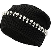 Kate Spade New York Womens Stacked Embellished Cuff Beanie