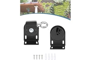 IVYSUN Shade Replacement Parts,Mounting Brackets,Upgrade to Metal Ring,Compatible with Coolaroo Exterior Roller Shade(Black,1 Pair)