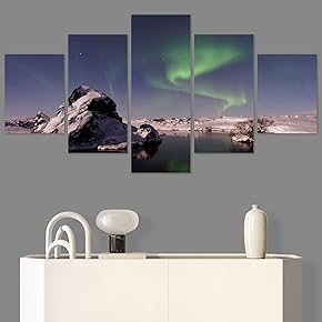 SIGNWIN 5 Panel Canvas Wall Art Astronomy &...