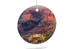 EQEY Grand Canyon Christmas Ornament Porcelain Double-Sided Ceramic Ornament,2.9 Inches