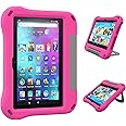 Tablet 8 inch Case Cover for Kids,Compatible 2024/2022 8 Tablet Case,Not for iPad/Samsung/Onn/Andriod Tab - Auorld All-New Lightweit Shockproof EVA Case with Handle Stand for 8 inch Tablet-Pink
