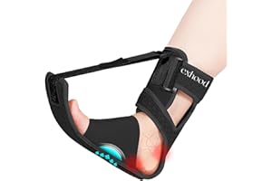 exhood 2PCS Upgraded Plantar Fasciitis Night Splint (Black)