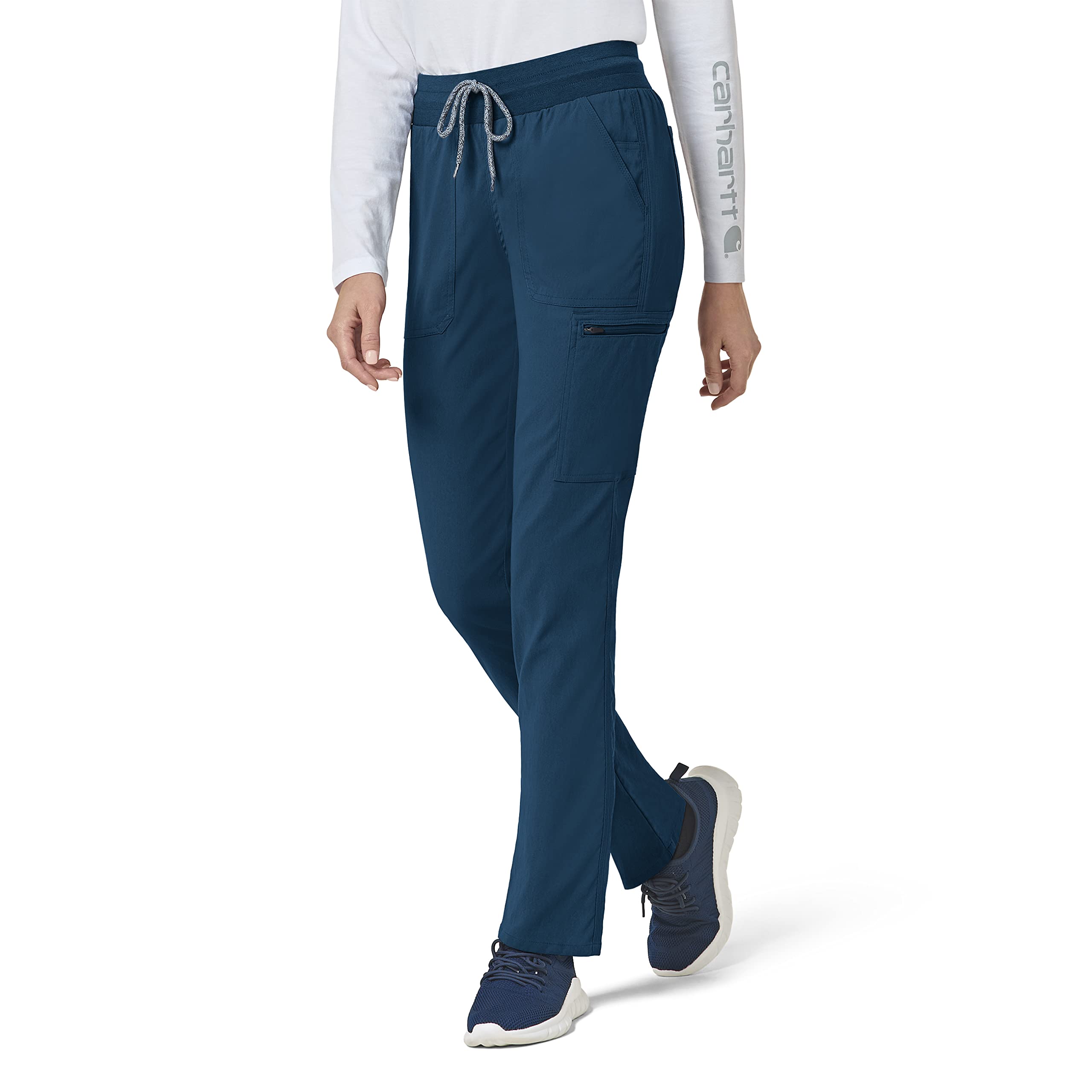 Carhartt Womens Women’s Slim Leg Medical Scrubs Pants, Caribbean, Large US