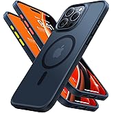 TORRAS Magnetic for iPhone 15 Pro Max Case Compatible with MagSafe, MIL-STD-810G Military Grade, Slim Translucent Phone Case iPhone 15 Pro Max Shockproof Anti-Scratch 6.7", Matte Black