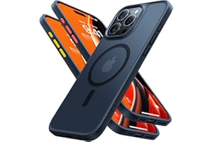 TORRAS Stronger Magnetic & Shockproof for iPhone 16 Pro Case, Military Grade Drop Protection, Compatible with MagSafe, Cover for iPhone 16 Pro Case Slim Anti-Scratch, Translucent Matte Black
