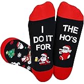 Ploxzine Funny Christmas Socks for Men Women Teens - Novelty Fun Funky Cool Secret Santa Christmas Gifts Stocking Stuffers