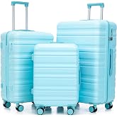 Luggage 3 Piece Set, Hardside Lightweight Suit case with Spinner Wheels