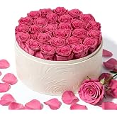 Rosaura 27 Preserved Roses in Box-Forever Flowers Gift | 27 Real Preserved Roses, Luxury Gift Box, Forever Flowers for Her, Anniversary, Birthday, Valentine's Day &amp; More