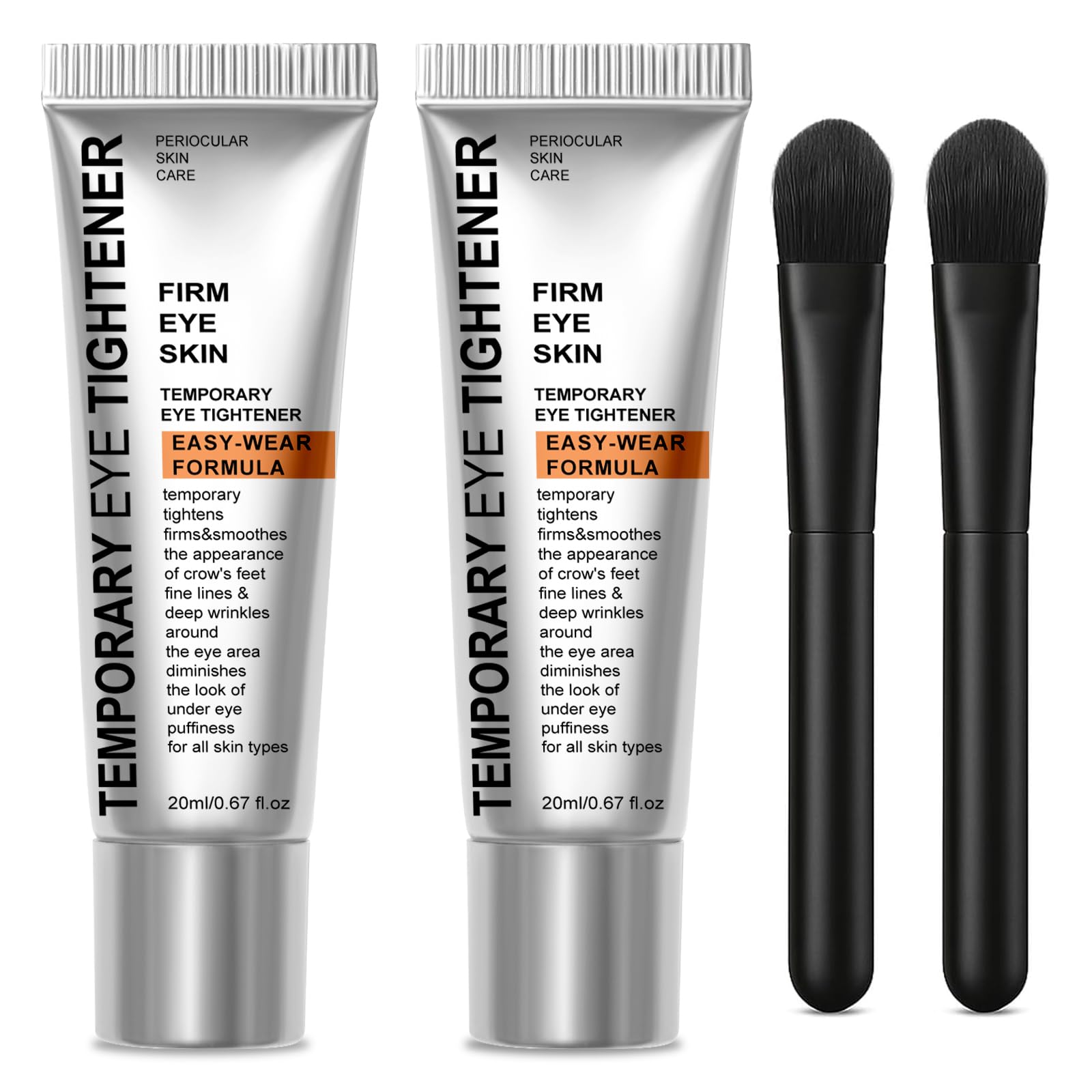 Photo 1 of Fuputo Perfection Eye Tightener Cream, Instant Firming Lifting Eye Cream for Wrinkles, Puffiness & Fine Lines, Gentle Skin Care All Skin Types-(2PCS with 2 Brushes)-White