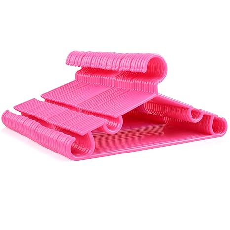 HOMFA 40er Kinderbügel Kleiderbügel 32cm lange Kunststoff Baby-Kleiderbügel Wäschebügel Rosa (40er Rosa)
