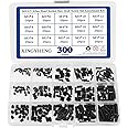 XINGYHENG 300pcs M3/4/5 Allen Head Socket Hex Grub Screw Set Assortment Kit with Plastic Box 12.9 Class Black Alloy Steel (Allen Socket Hex Grub Screw Set)