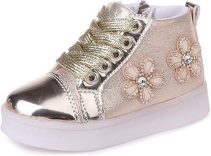Amazon Co Jp スニーカー キッズ 女の子 靴 光る おしゃれ ガールズシューズ 子供 滑り止め 軽量 プリンセスシューズ ベビー 靴 フォマール 発表会 韓国 赤ちゃん スニーカー 履きやすい 柔らか 厚底 通園 通学靴 運動靴 結婚式 パーティー 人気 シューズ バッグ